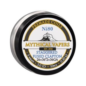 Mythical Vapers Premade Coils Staggered Fused Clapton Ni80 0.3ohm