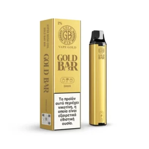 Gold Bar Disposable Vape Pen 2ml 20mg 600puffs